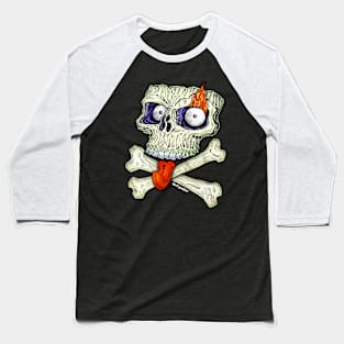 Lalalalalalalalala Skull by Hard Grafixs© Baseball T-Shirt